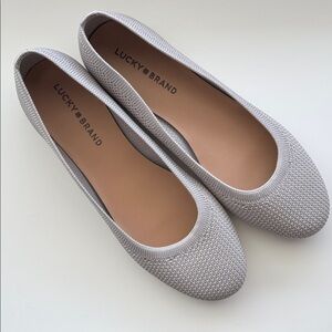 Lucky Brand Knit Ballet Flats in Light Taupe